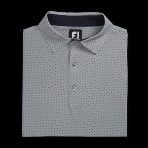 FootJoy Stretch Lisle Dot Print Self Collar heather Gray XL
